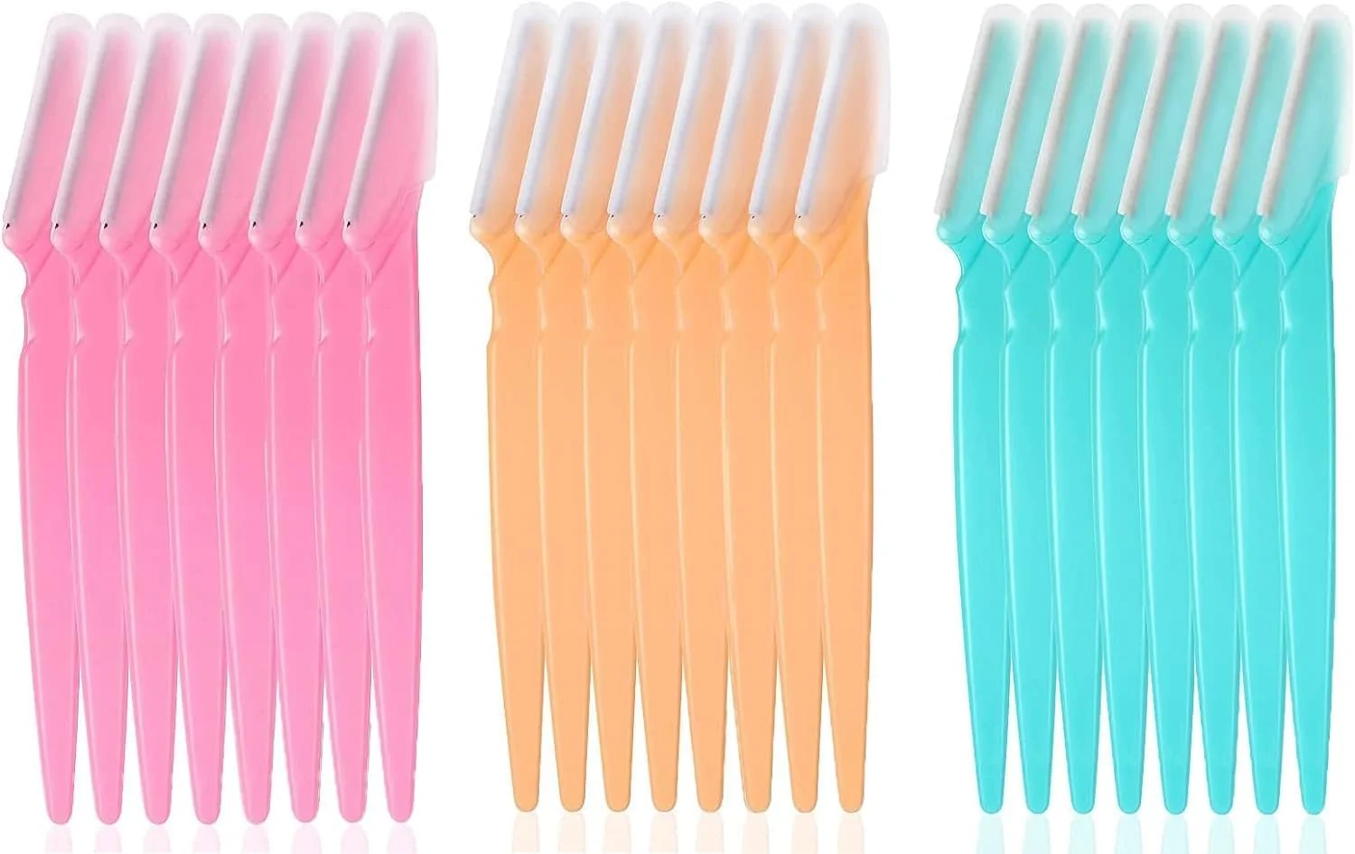 تیغ ابرو مک‌مولا 24 عددی، موزن ابرو، موزن صورت قابل حمل، تیغ صورت، موبر صورت، ابزار لایه برداری درماپلانینگ با پوشش دقیق برای زنان و مردان