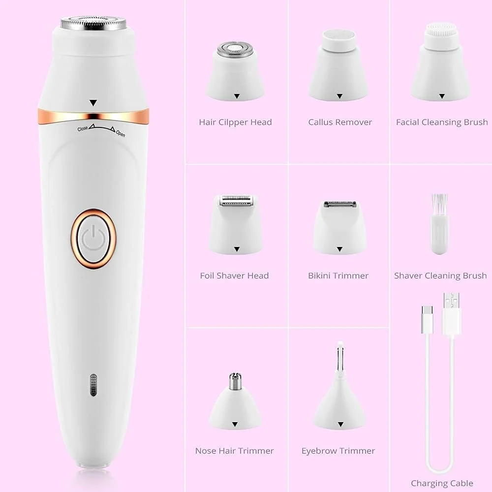 ریش تراش برقی 7 در 1 MIKU برای زنان، موزن بیکینی برای موهای زائد ناحیه تناسلی زنان، اپیلاتور برای زنان، دستگاه حذف مو، ریش تراش قابل شارژ مرطوب و خشک بدون درد برای بدن، بازوها، پاها، صورت، لب ها، ابرو ریش تراش برقی 7 در 1 MIKU برای زنان، موزن بیکینی برای موهای زائد ناحیه تناسلی زنان، اپیلاتور برای زنان، دستگاه حذف مو، ریش تراش قابل شارژ مرطوب و خشک بدون درد برای بدن، بازوها، پاها، صورت، لب ها، ابرو