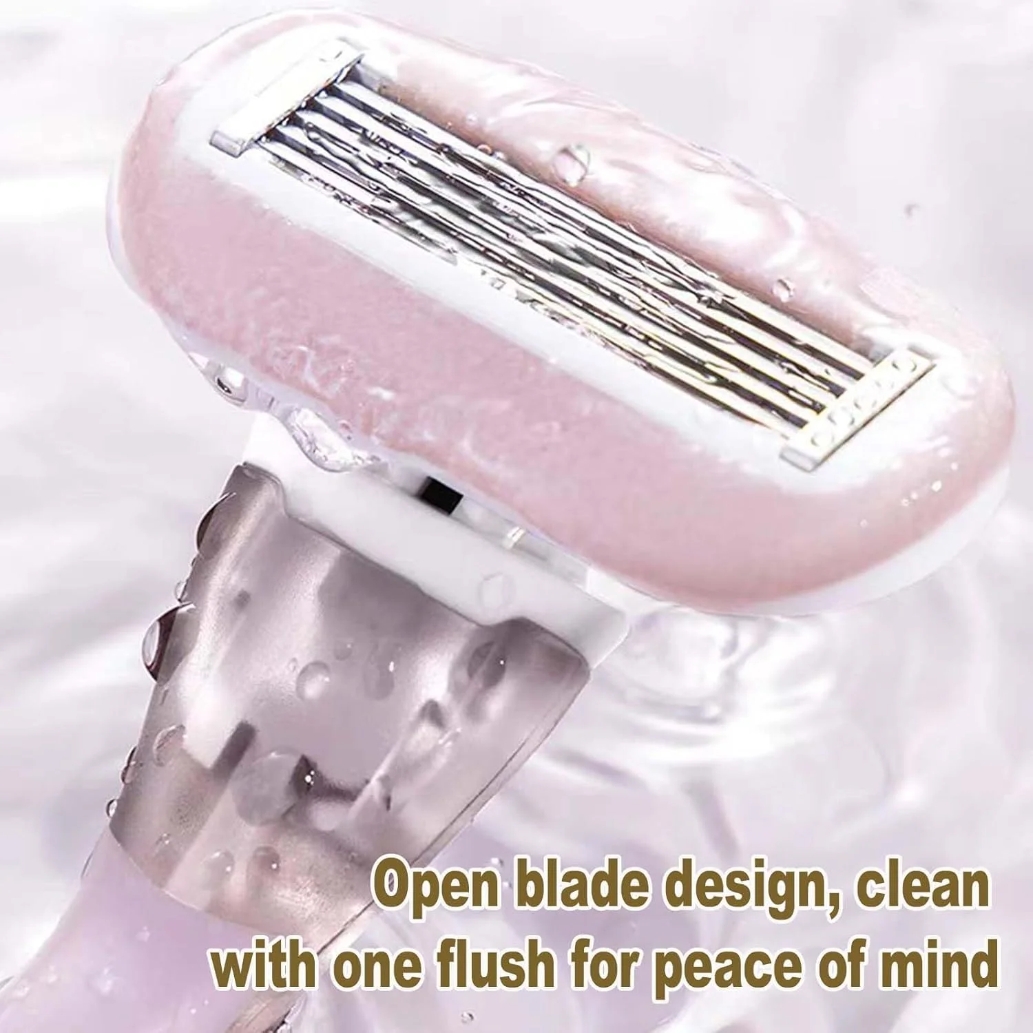 خودتراش دستی زنانه، تیغ های قابل تعویض، خودتراش زنانه، راحت (1 دسته و 5 تیغ)