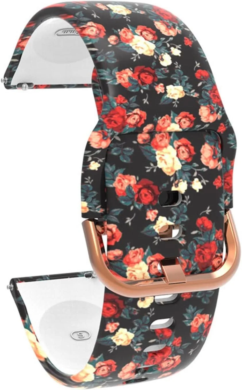 بند ساعت مچی سیلیکونی KKFAUS مناسب برای ساعت های هوشمند و دستبند های ورزشی جهانی 18mm 20mm 22mm