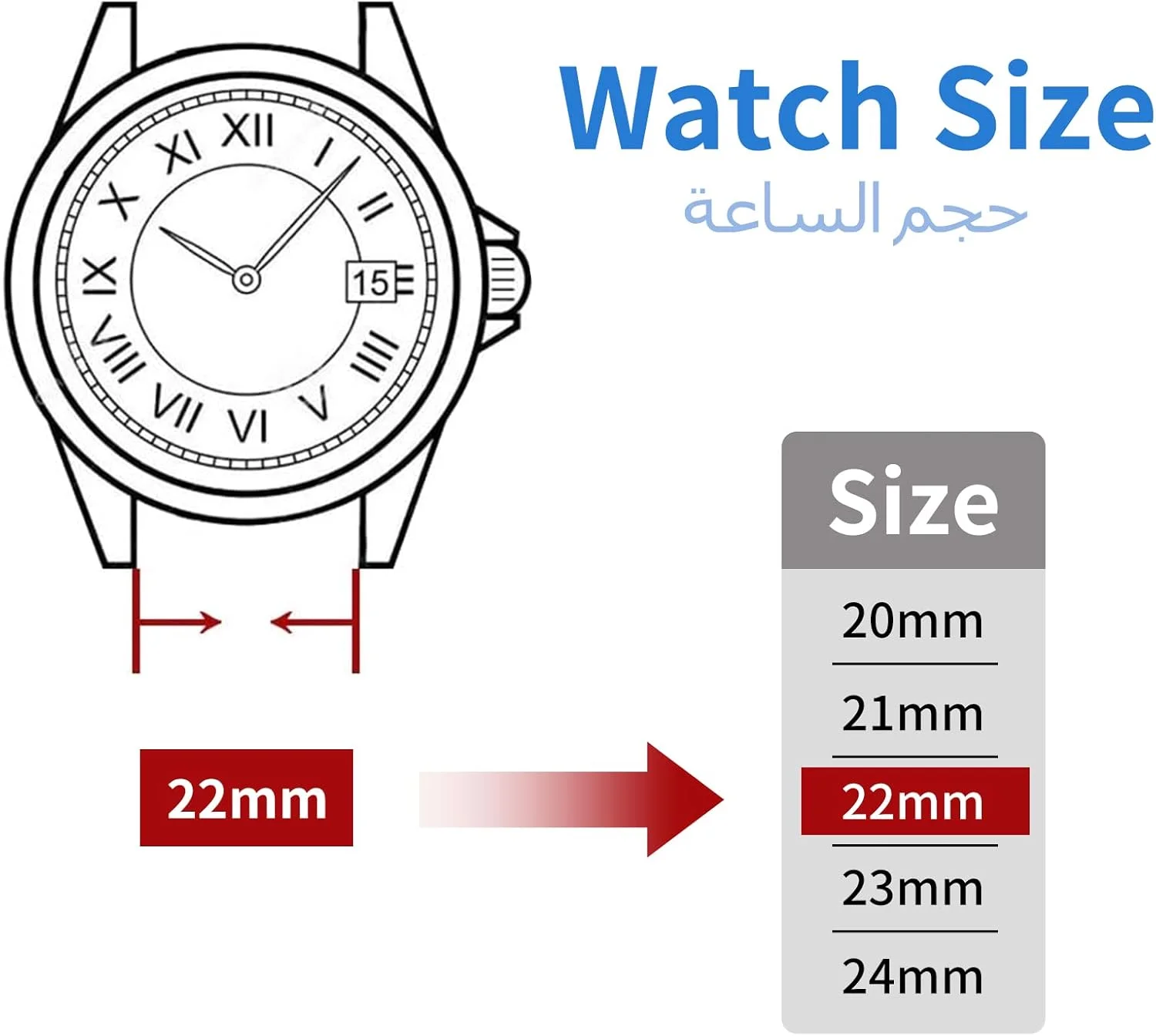 بند چرمی ساعت INFOSUN سایز 20mm 22mm برای Samsung Galaxy Watch 46mm/Galaxy 3(45mm,46mm)، Gear 2/Gear S3(Frontier, Classic)، برای HUAWEI Watch 2 Classic/3/3 Pro/GT(42mm,46mm,2e,Runner)/(GT2,GT2 Pro,GT3)