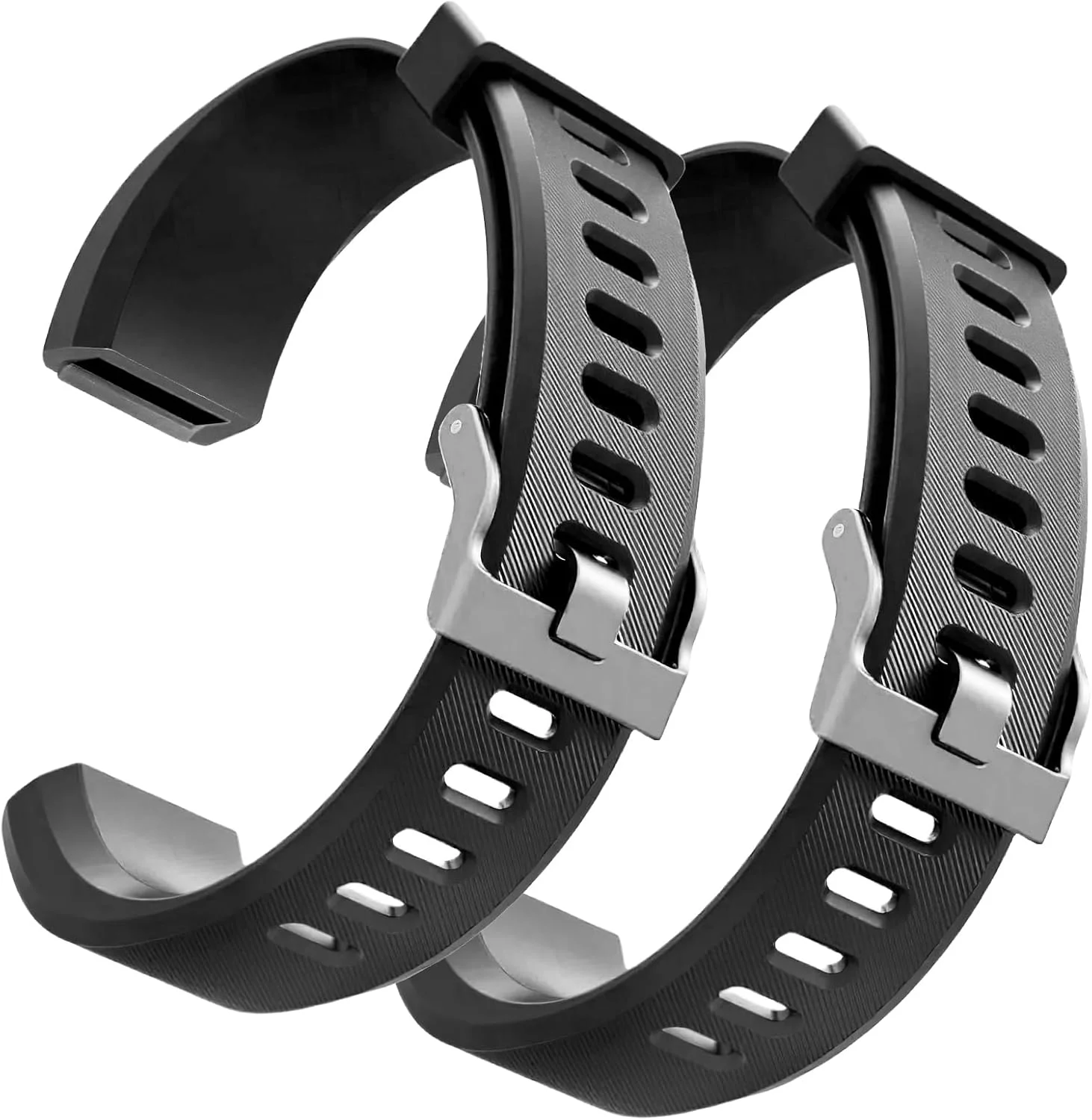 بند مچی جایگزین hoeslaw، بسته 2 عددی، مناسب برای ID115Plus HR، مجموعه بند مچی ساعت تناسب اندام برای ردیاب فعالیت Very Fit Pro، بند و تسمه ساعت هوشمند (مشکی)