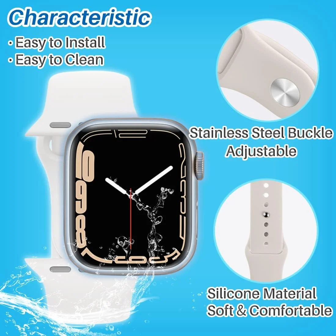 بند ساعت Kalevel، بندهای جایگزین قابل تنظیم، بند سیلیکونی ساعت مچی، سازگار جهانی با بندهای ساعت Apple Watch iWatch Ultra SE Series 8 7 6 5 4 3 2 1