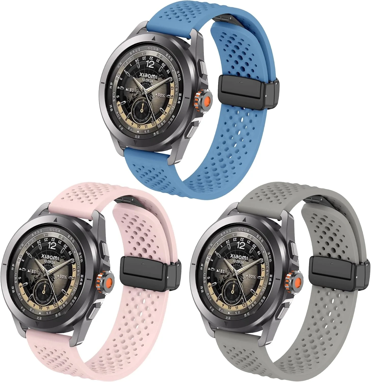 بند مغناطیسی 22 میلی‌متری KUTEWEU برای بند ساعت ورزشی Xiaomi Watch S4، بند ورزشی قابل تنظیم، بند جایگزین سیلیکونی برای Xiaomi Watch S4/Bip 5، بند مچی جایگزین، لوازم جانبی ساعت هوشمند