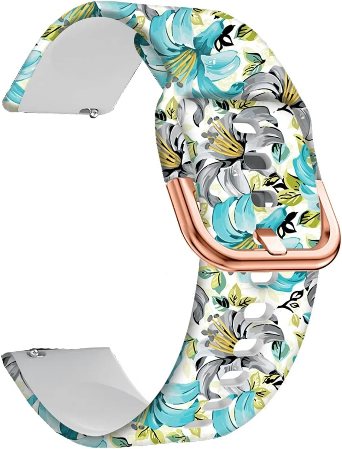 بند ساعت مچی سیلیکونی FFHAO مناسب برای ساعت های هوشمند با پهنای 18mm 20mm 22mm، جایگزین دستبند جهانی، مناسب برای ورزش و تناسب اندام