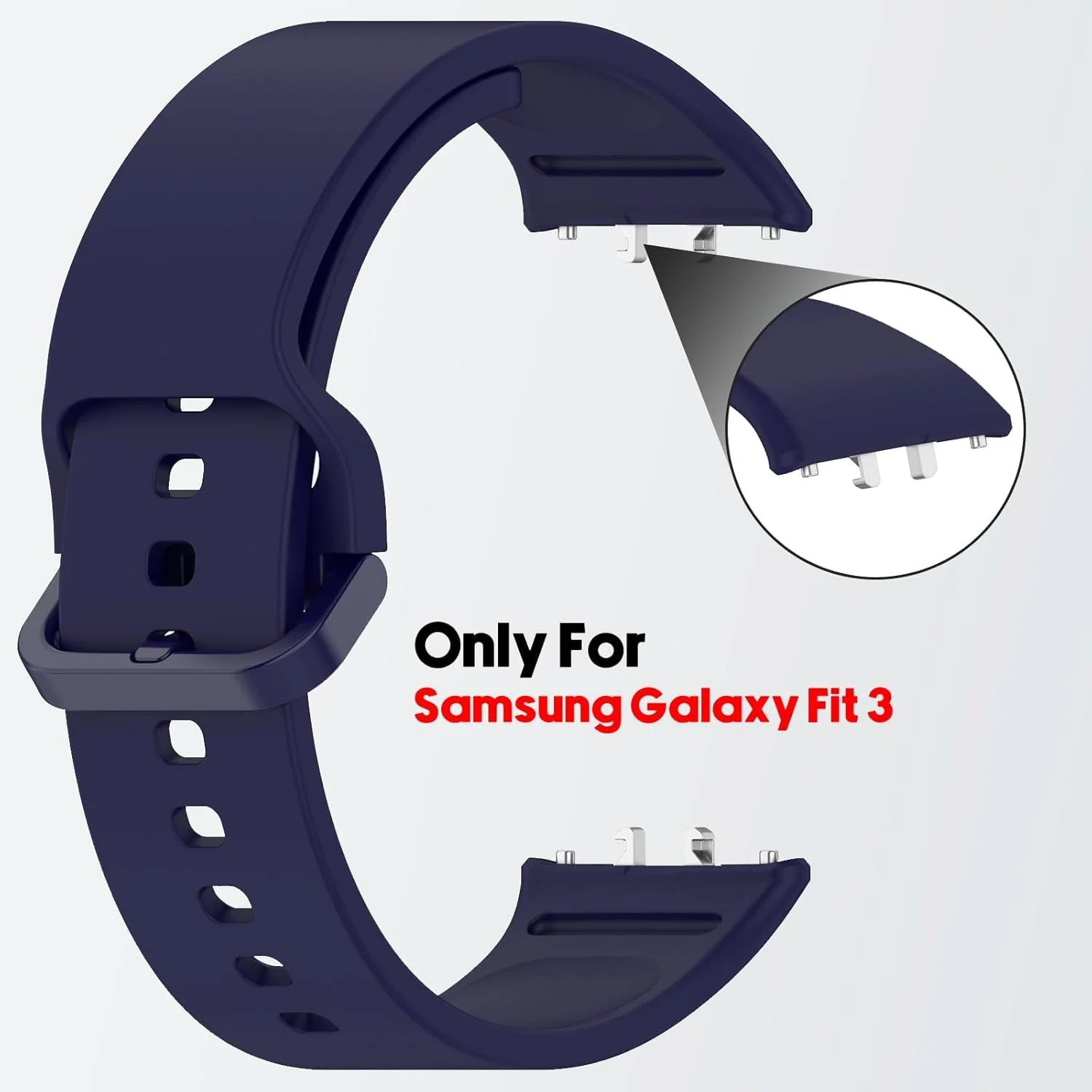 بندهای eWINNER برای سامسونگ گلکسی فیت 3 SM-R390 / بند ساعت مچی سیلیکونی نرم سازگار با بند جایگزین ساعت هوشمند سامسونگ گلکسی فیت 3 SM R390