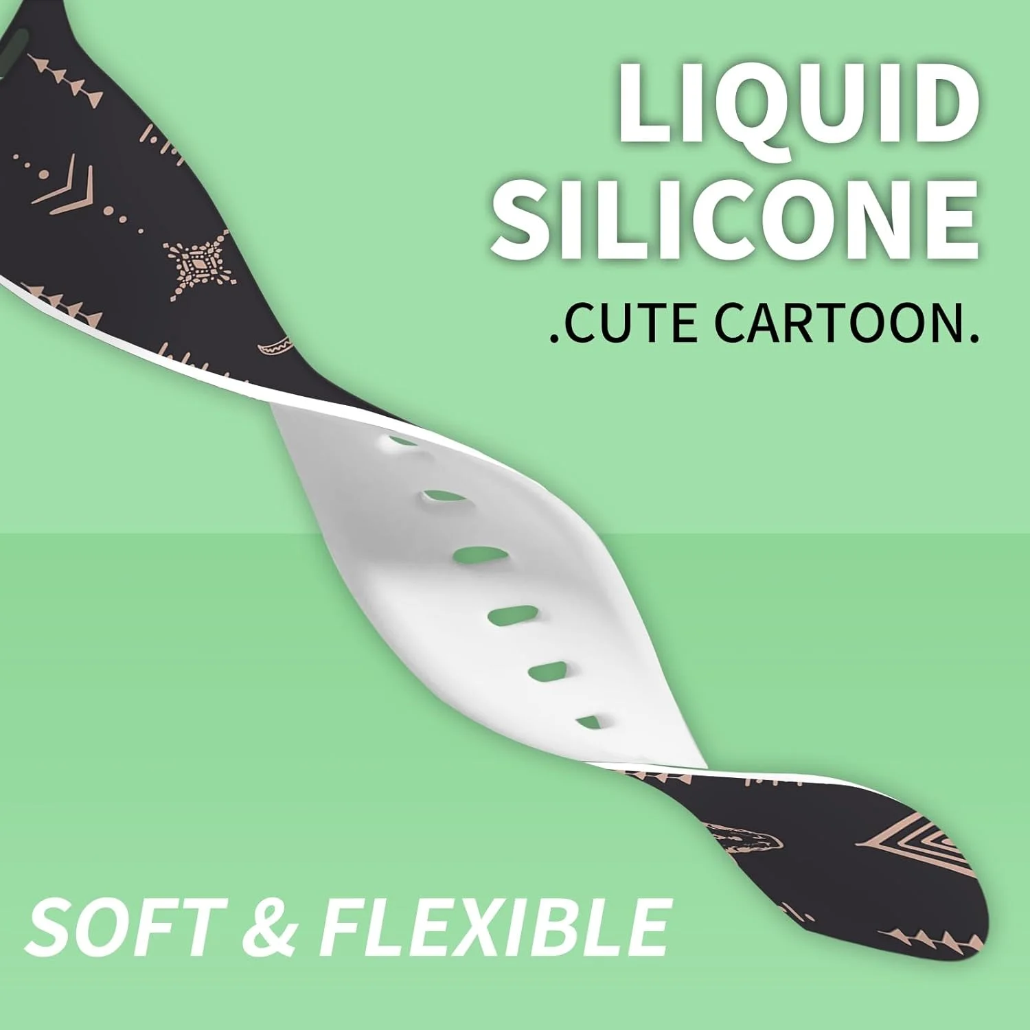 بند ساعت اسپرت سازگار با بند ساعت اپل 38mm 40mm 41mm برای زنان و مردان، بند مچی ساعت هوشمند سیلیکونی نرم قابل تنظیم برای iWatch سری 7 6 5 4 3 2 1 SE（J）