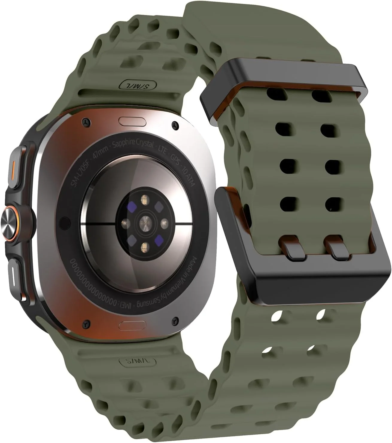 بندهای مناسب برای ساعت سامسونگ گلکسی واچ اولترا 47 میلی‌متری زنانه و مردانه، بندهای جایگزین سیلیکونی اسپرت قابل تنظیم، بند مچی مناسب برای ساعت هوشمند سامسونگ گلکسی واچ اولترا 47 میلی‌متری