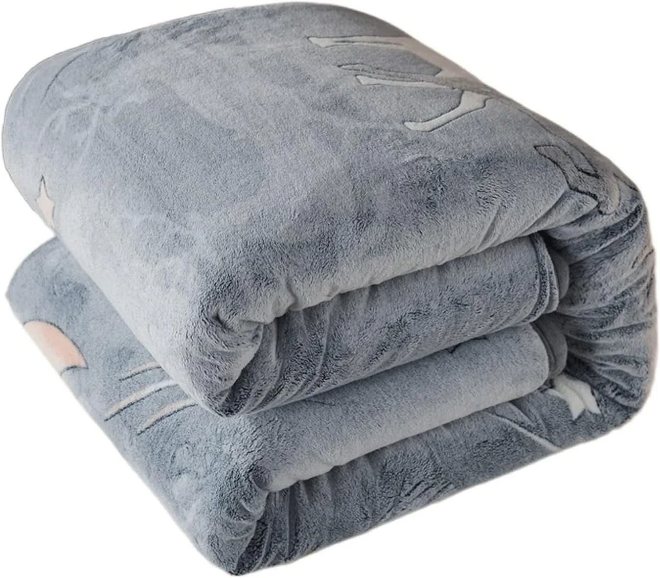 پتو پشمی TEDNIDS طرح زمستانی ضخیم مناسب تخت خواب، نرم و گرم، پتو مینک بزرگ و سنگین، پتو پلار مرجانی (200x230 سانتی متر)