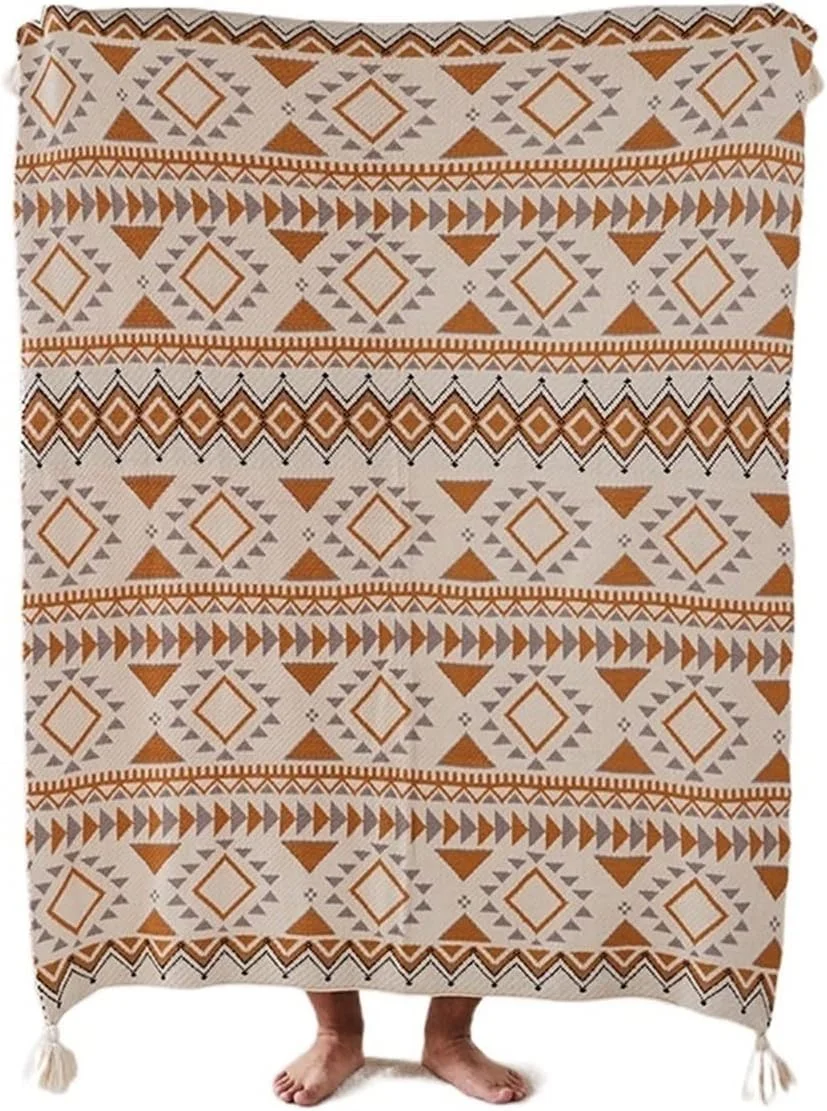 پتو مبل تِدنیدز، پتوی بافتنی نرم، طرح چهارخانه، طرح هندسی، پتوی خواب، پتوی تزئینی منزل، روکش مبل (150X200CM)