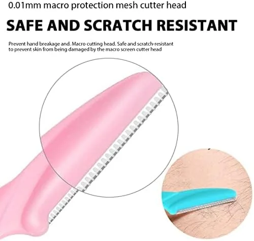 تیغ ابرو GraGra، 21 عددی، موبر قابل حمل، تیغ صورت با پوشش ایمنی، کیت تیغ درماپلنینگ صورت به همراه 1 عدد برس مژه و جعبه نگهداری، تیغ صورت برای زنان و مردان (21 عدد)