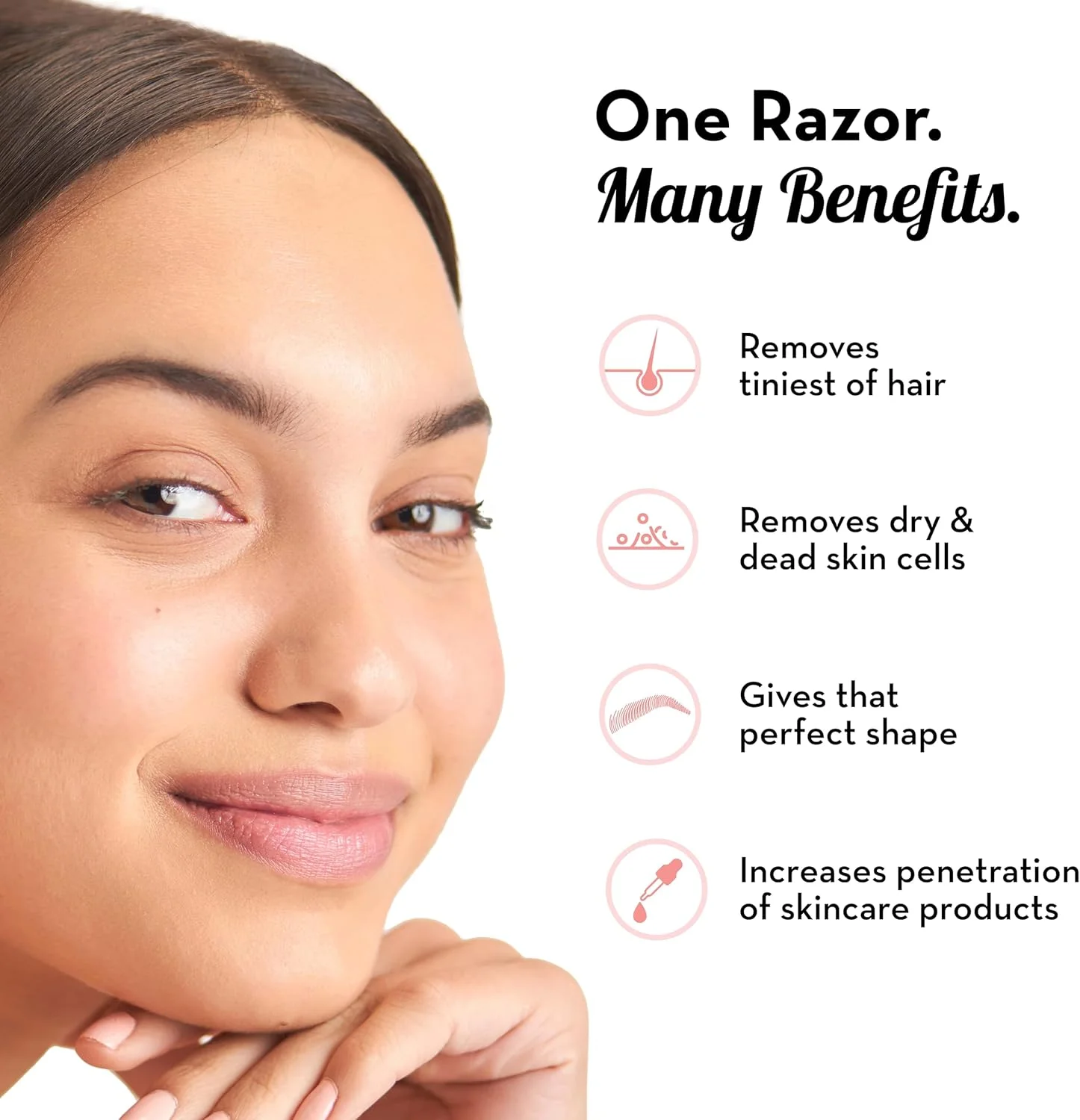 تیغ ابرو و صورت تاشو و قابل استفاده مجدد مخملی Fubu برای زنان (بسته 3 عددی) | مناسب برای بالای لب، پیشانی، خط ریش و ابرو | از بین بردن موهای زائد بدون درد و فوری در خانه