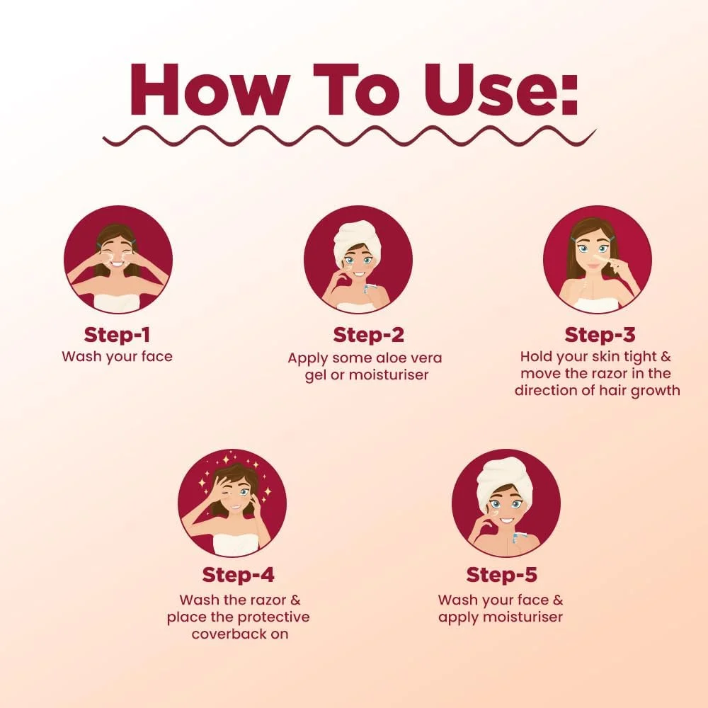 تیغ صورت فلورن زنانه | برای از بین بردن موهای صورت به طور صاف و آسان | مناسب برای موهای هلوئی، چانه، لب بالا، ابروها | ابزار درماپلنینگ | مناسب برای مسافرت | شکل دهنده ابرو | بسته 3 عددی