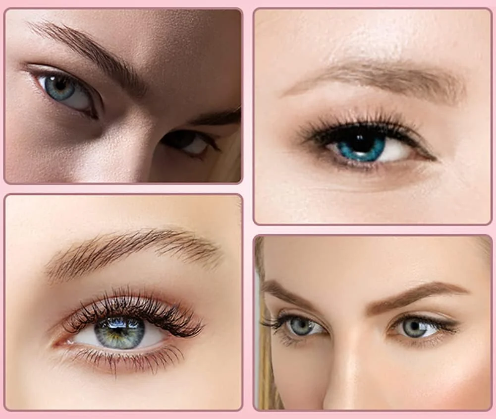 ست آرایش ابرو فانیتو 16 در 1، شامل تیغ صورت، موچین، قیچی، شانه، تریمر، برس، مجموعه ابزار زیبایی برای آقایان و بانوان در کیف شفاف