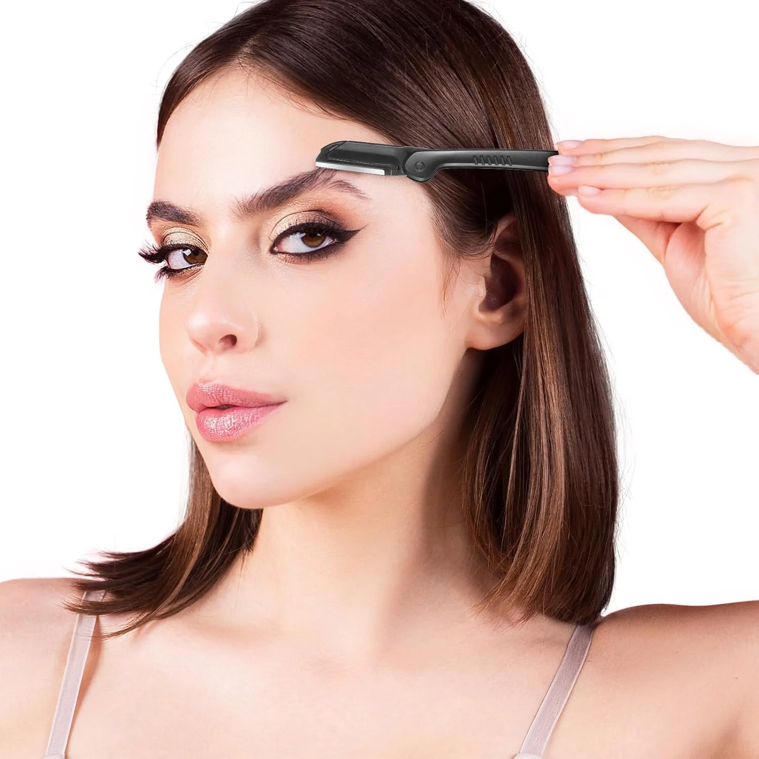 تیغ ابرو، تیغ درماپلین تاشو برای آقایان، تیغ موبر چند منظوره صورت، درماپلنر حذف کرک هلو برای لایه برداری و شاداب کردن پوست (مشکی)، بسته 10 عددی تیغ ابرو، تیغ درماپلین تاشو برای آقایان، تیغ موبر چند منظوره صورت، درماپلنر حذف کرک هلو برای لایه برداری و شاداب کردن پوست (مشکی)، بسته 10 عددی