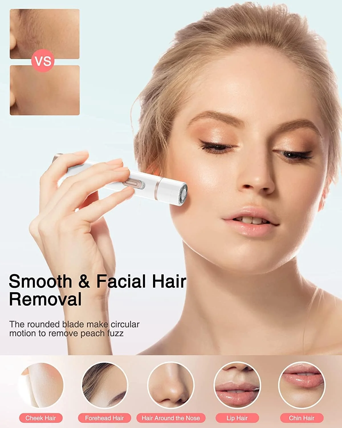 دستگاه اصلاح موی صورت 5 در 1 برقی زنانه، موبر بدون درد ابرو، کیت موبر بیکینی، برای صورت، ابرو، بینی، بازوها، پاها و موهای زائد، قابل شارژ USB و قابل حمل دستگاه اصلاح موی صورت 5 در 1 برقی زنانه، موبر بدون درد ابرو، کیت موبر بیکینی، برای صورت، ابرو، بینی، بازوها، پاها و موهای زائد، قابل شارژ USB و قابل حمل