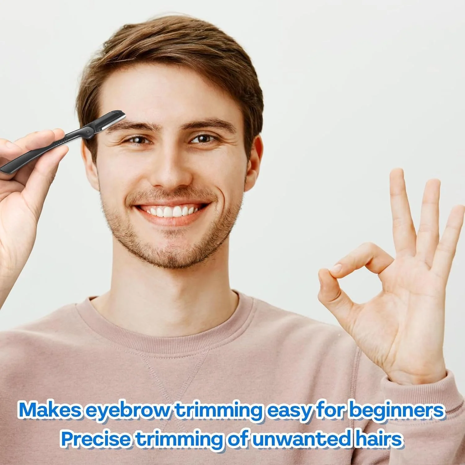 تیغ ابرو، تیغ درماپلین تاشو برای آقایان، تیغ موبر چند منظوره صورت، درماپلنر حذف کرک هلو برای لایه برداری و شاداب کردن پوست (مشکی)، بسته 10 عددی تیغ ابرو، تیغ درماپلین تاشو برای آقایان، تیغ موبر چند منظوره صورت، درماپلنر حذف کرک هلو برای لایه برداری و شاداب کردن پوست (مشکی)، بسته 10 عددی