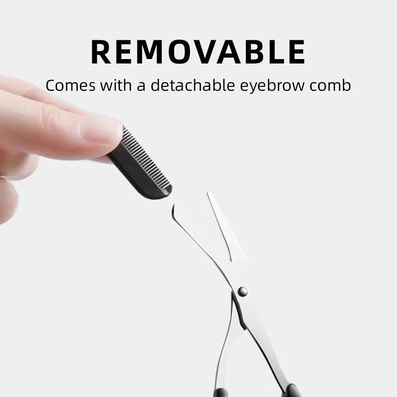 ست آرایش ابرو زنانه - ست 4 تکه مشکی با موچین، تیغ، قیچی و برس | ابزار حالت دهی دقیق ابرو و مژه ست آرایش ابرو زنانه - ست 4 تکه مشکی با موچین، تیغ، قیچی و برس | ابزار حالت دهی دقیق ابرو و مژه