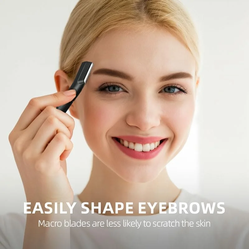 ست آرایش ابرو زنانه - ست 4 تکه مشکی با موچین، تیغ، قیچی و برس | ابزار حالت دهی دقیق ابرو و مژه ست آرایش ابرو زنانه - ست 4 تکه مشکی با موچین، تیغ، قیچی و برس | ابزار حالت دهی دقیق ابرو و مژه