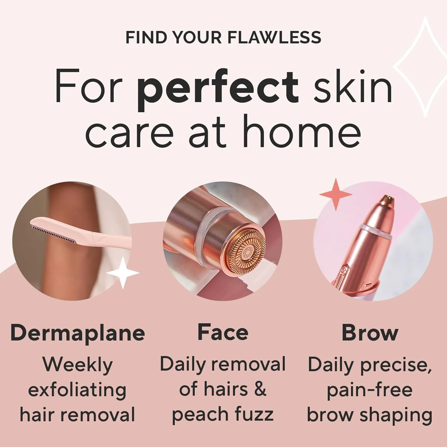 دستگاه موبر ابرو Finishing Touch Flawless Brows، تیغ برقی زنانه دستگاه موبر ابرو Finishing Touch Flawless Brows، تیغ برقی زنانه