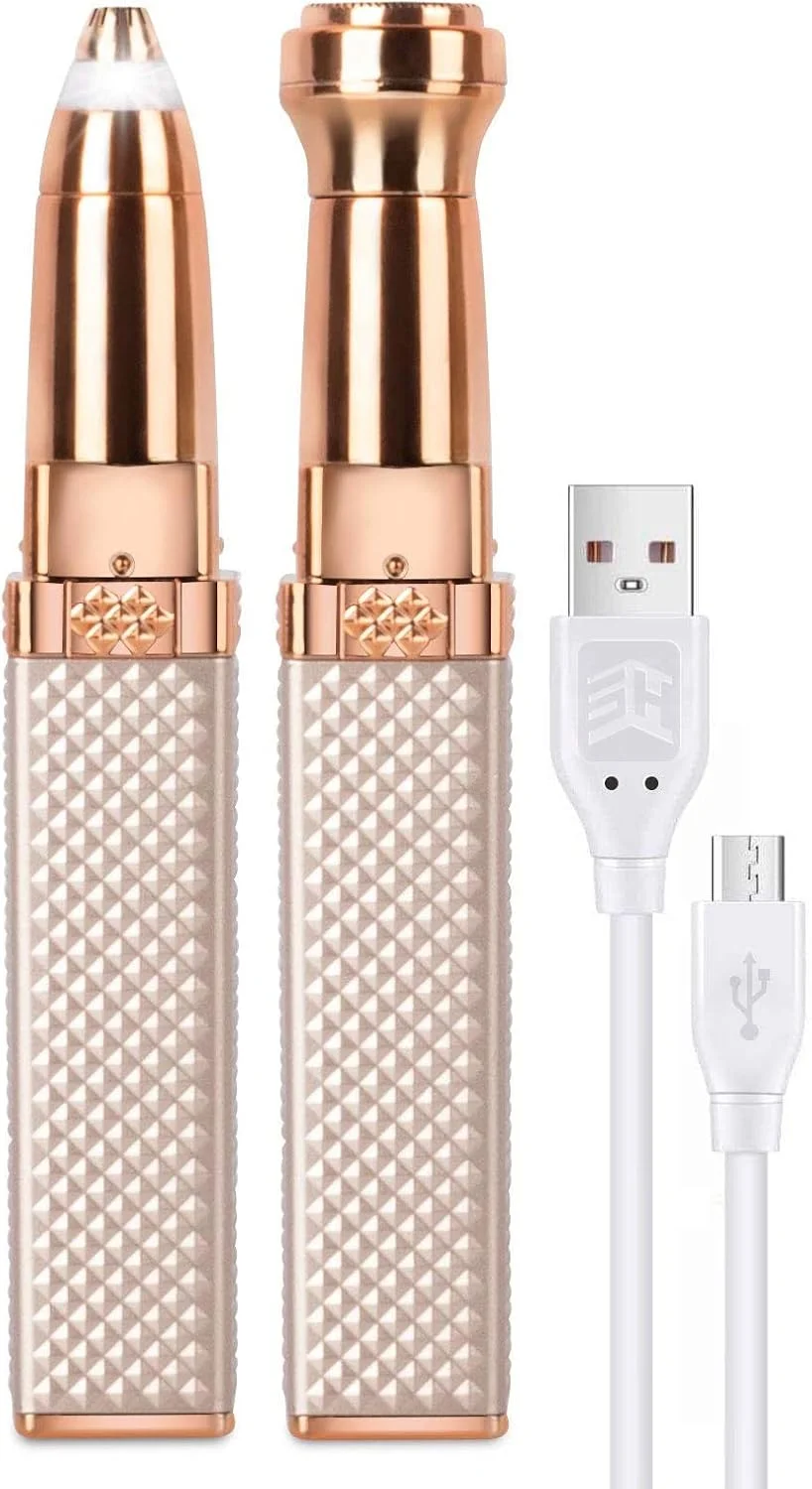 ماشین اصلاح ابرو و موهای صورت بانوان، 2 در 1، ریش تراش ابرو و موبر، ریش تراش های شارژی بدون درد برای موهای هلوئی صورت، ابرو، لب، بدن، چانه، بازوها، با چراغ LED داخلی ماشین اصلاح ابرو و موهای صورت بانوان، 2 در 1، ریش تراش ابرو و موبر، ریش تراش های شارژی بدون درد برای موهای هلوئی صورت، ابرو، لب، بدن، چانه، بازوها، با چراغ LED داخلی