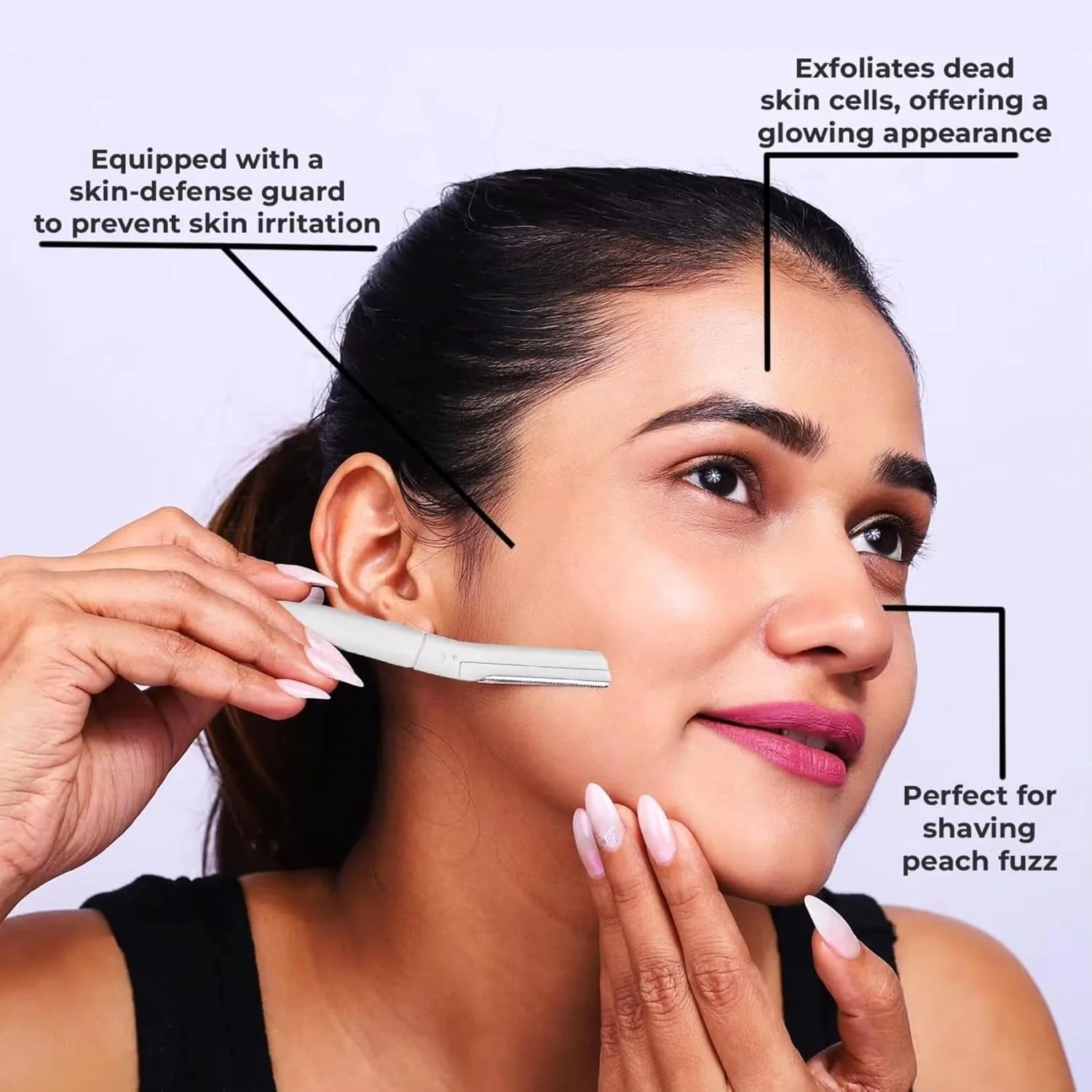 تیغ صورت زنانه EliteEco برای از بین بردن موهای صورت و لب بالا، لایه برداری و شکل دهی ابرو، و ابزار درماپلنینگ موهای کرکی، چانه، لب بالا، ابروها بسته 4 عددی تیغ صورت زنانه EliteEco برای از بین بردن موهای صورت و لب بالا، لایه برداری و شکل دهی ابرو، و ابزار درماپلنینگ موهای کرکی، چانه، لب بالا، ابروها بسته 4 عددی