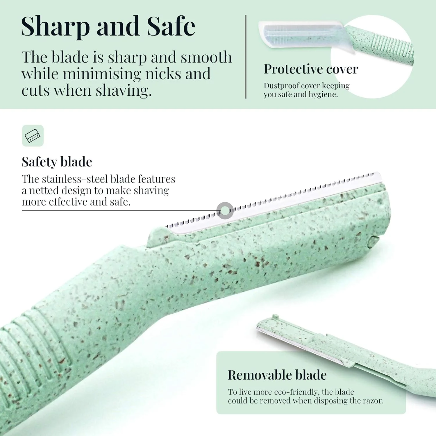 تیغ ابرو و موهای صورت ennva | تیغ اصلاح چند منظوره درماپلینینگ | تیغ های یکبار مصرف - 12 عدد تیغ ابرو و موهای صورت ennva | تیغ اصلاح چند منظوره درماپلینینگ | تیغ های یکبار مصرف - 12 عدد