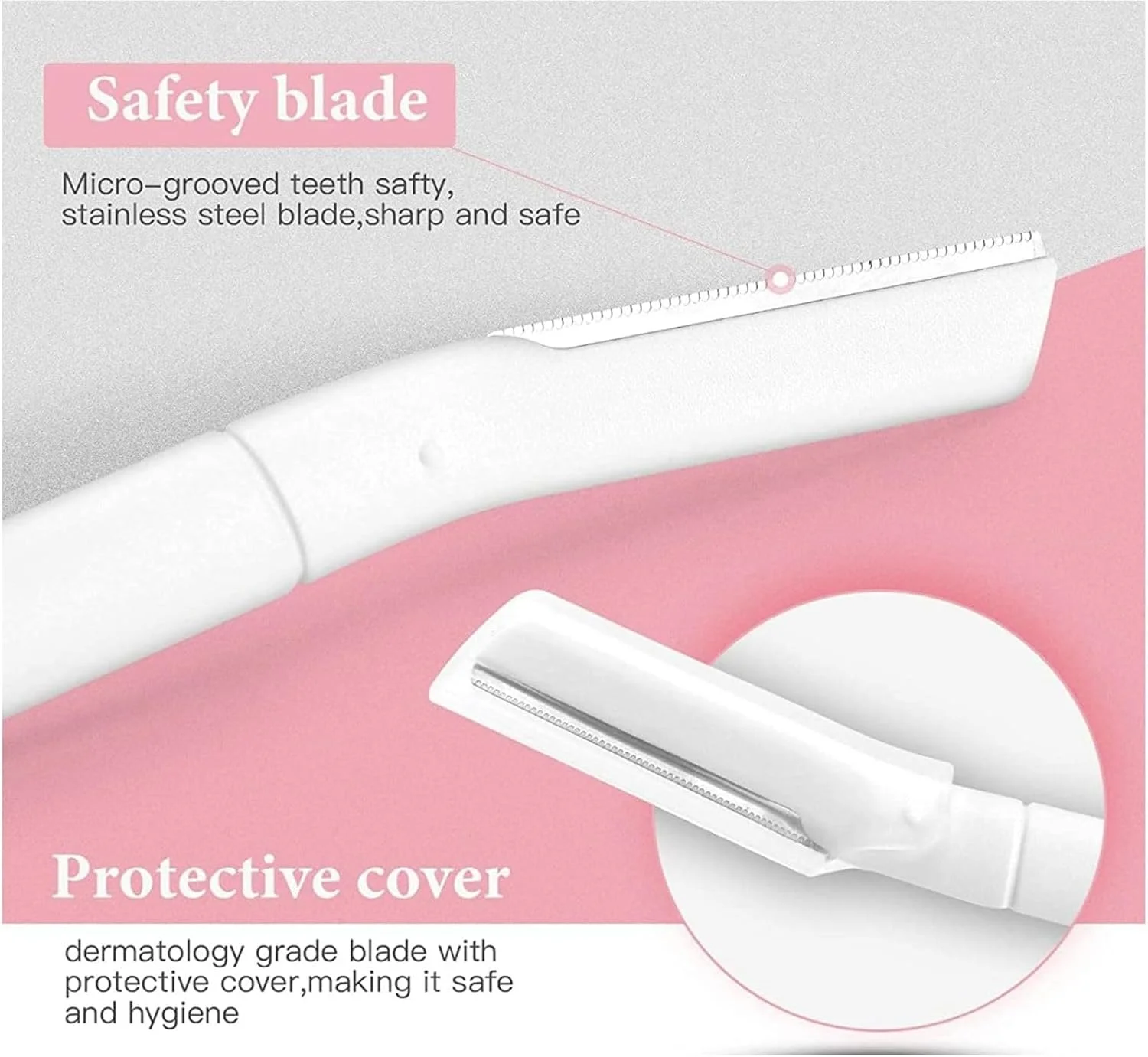 تیغ صورت زنانه EliteEco برای از بین بردن موهای صورت و لب بالا، لایه برداری و شکل دهی ابرو، و ابزار درماپلنینگ موهای کرکی، چانه، لب بالا، ابروها بسته 4 عددی تیغ صورت زنانه EliteEco برای از بین بردن موهای صورت و لب بالا، لایه برداری و شکل دهی ابرو، و ابزار درماپلنینگ موهای کرکی، چانه، لب بالا، ابروها بسته 4 عددی