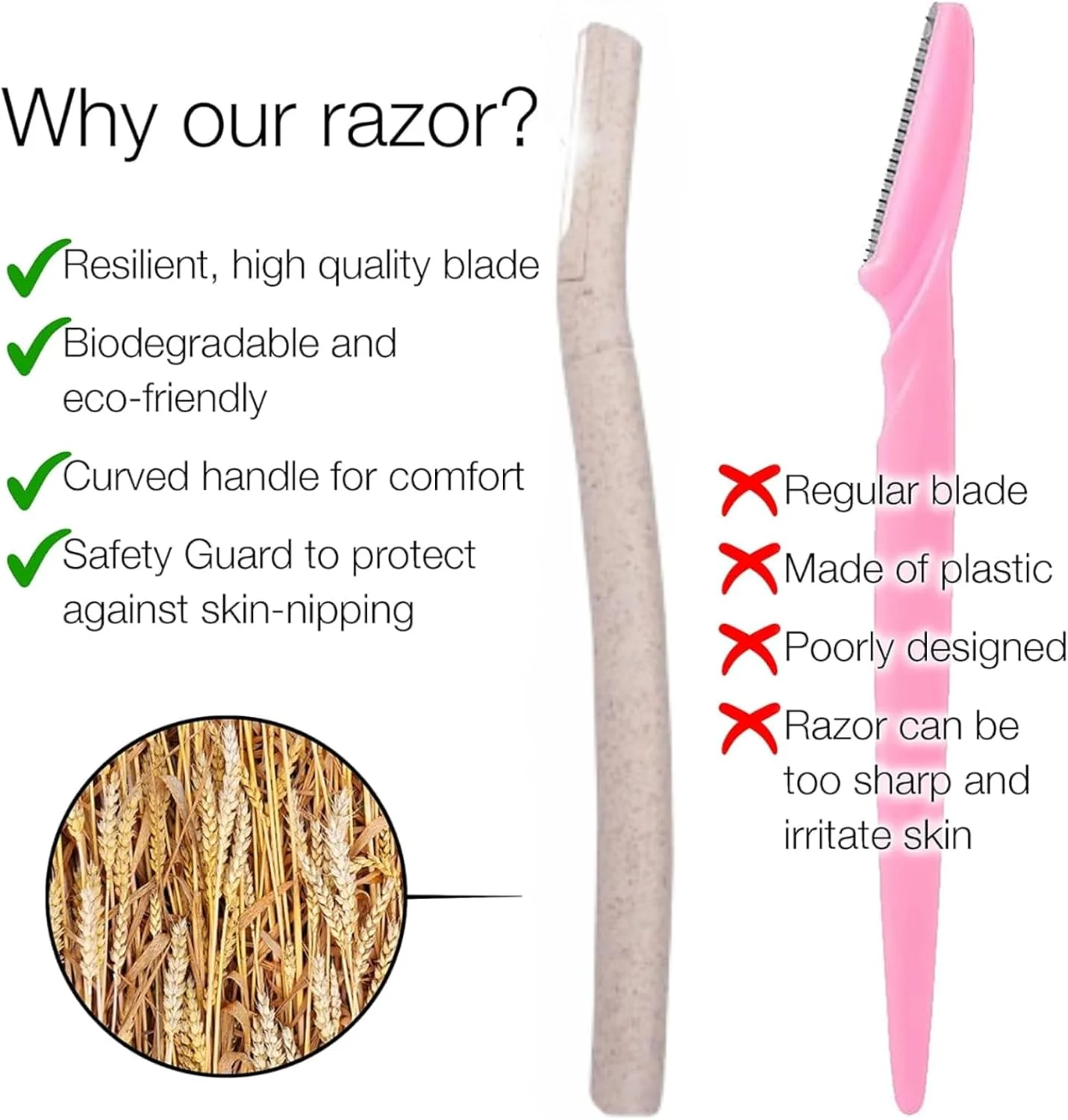 تیغ های درماپلینینگ EliteEco برای زنان 3 عددی، تیغ ابرو، تیغ صورت، از بین برنده موهای کرکی و ابزار درماپلنینگ برای از بین بردن موهای صورت، تیغ لب بالایی و حالت دهنده ابرو زنانه