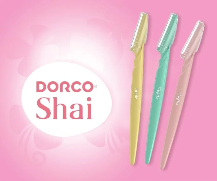 پک تیغ اصلاح زنانه دورکو شای مدل All In-One Beauty، دسته لاستیکی ارگونومیک، اتصال قابل تعویض، تیغ مراقبت از پا، تیغ 5 لبه و تیغ ابرو