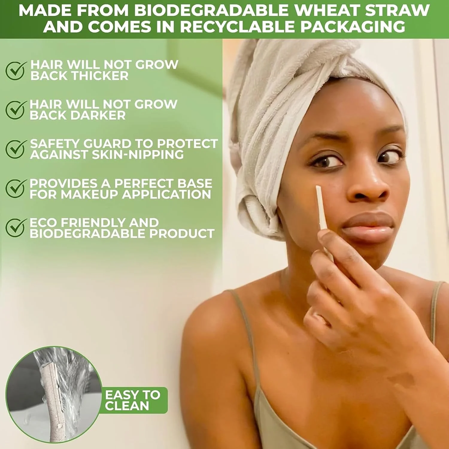 تیغ های درماپلینینگ EliteEco برای زنان 3 عددی، تیغ ابرو، تیغ صورت، از بین برنده موهای کرکی و ابزار درماپلنینگ برای از بین بردن موهای صورت، تیغ لب بالایی و حالت دهنده ابرو زنانه