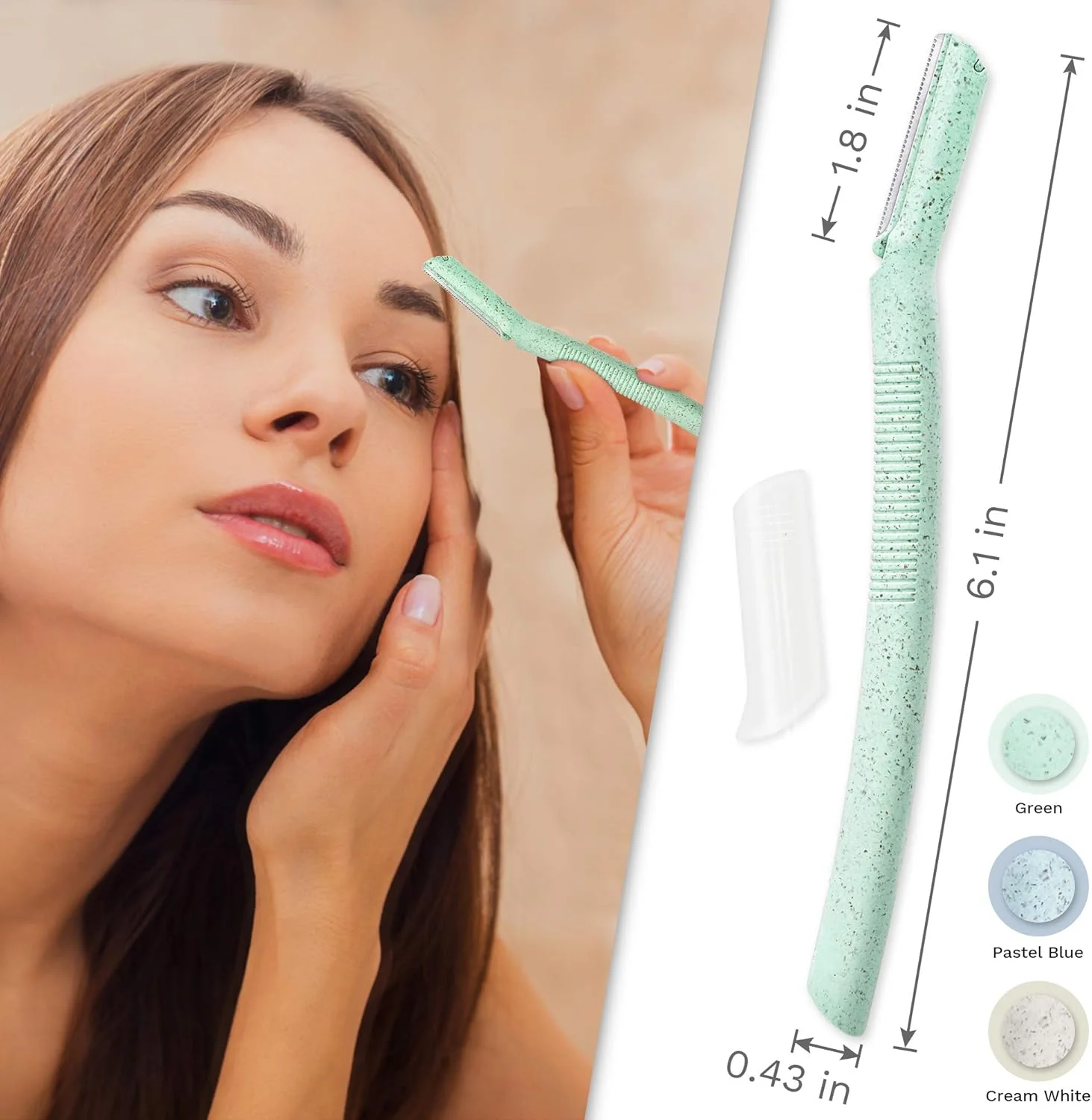 تیغ ابرو و موهای صورت ennva | تیغ اصلاح چند منظوره درماپلینینگ | تیغ های یکبار مصرف - 12 عدد تیغ ابرو و موهای صورت ennva | تیغ اصلاح چند منظوره درماپلینینگ | تیغ های یکبار مصرف - 12 عدد