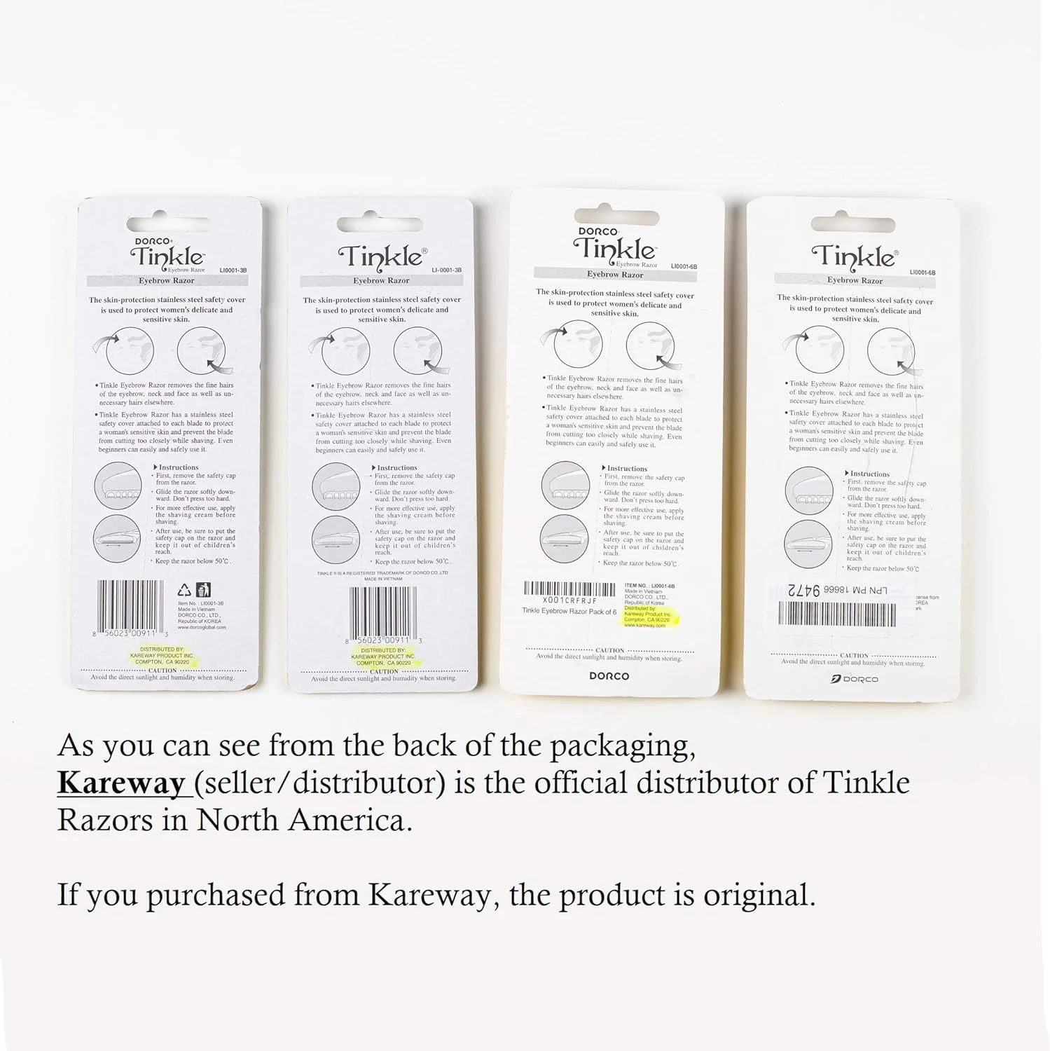 تیغ ابرو دورکو تینکل، 3 عدد در هر بسته (1 بسته)