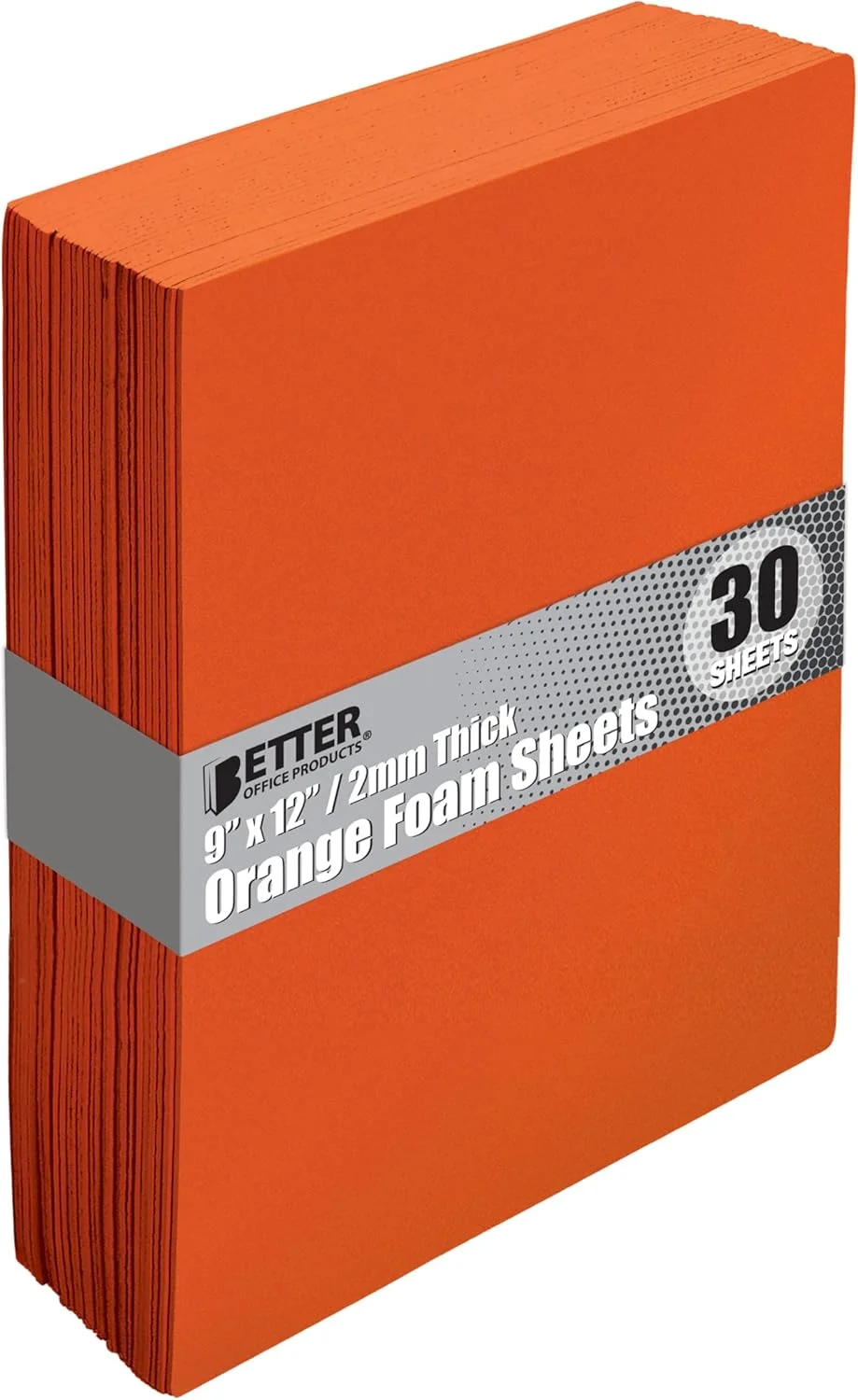 برگه های فوم EVA نارنجی Better Office Products، بسته 30 عددی، ضخامت 2 میلی متر، 9 x 12 اینچ، رنگ نارنجی، برای هنر و صنایع دستی، بسته عمده 30 برگی