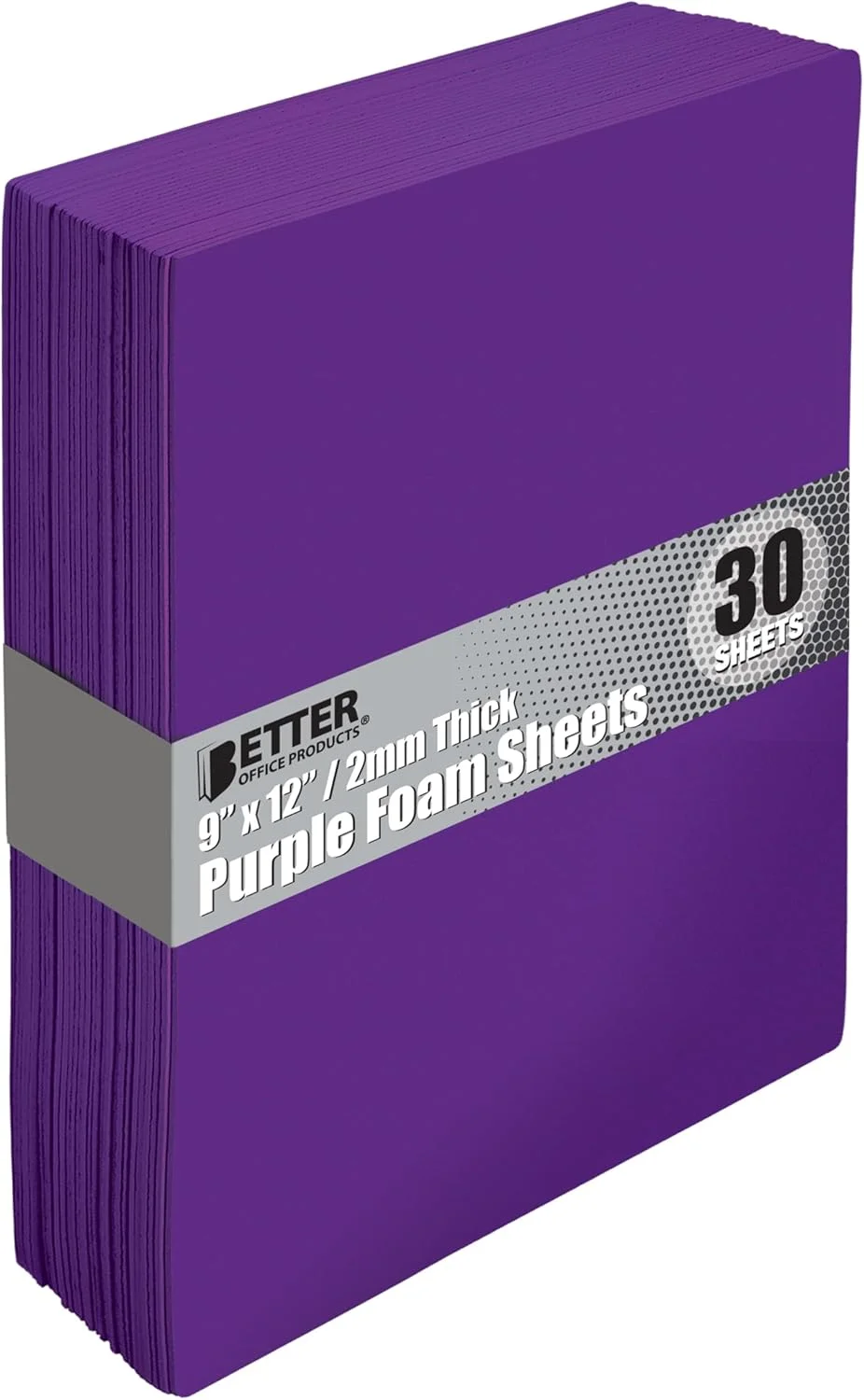 برگه های فوم EVA بنفش Better Office Products، بسته 30 عددی، ضخامت 2 میلی متر، 9 × 12 اینچ، رنگ بنفش، برای هنر و صنایع دستی، بسته عمده 30 برگی
