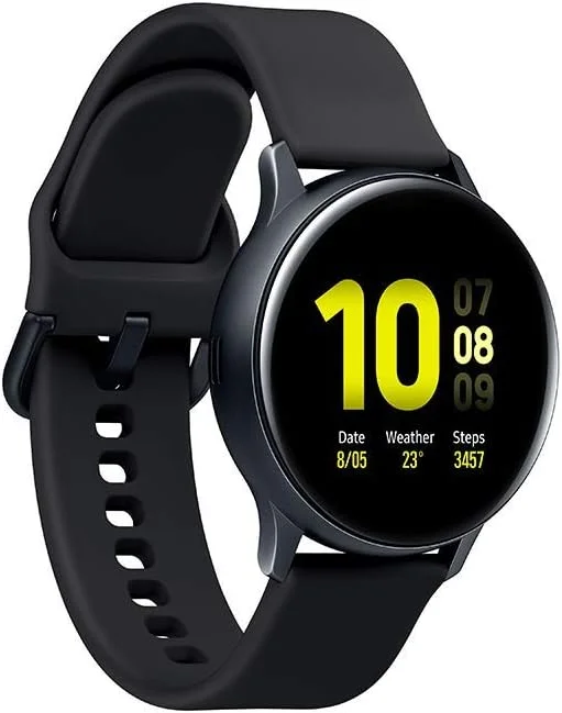 ساعت هوشمند سامسونگ Galaxy Watch Active 2، نسخه فرانسوی، مشکی آکوآ ساعت هوشمند سامسونگ Galaxy Watch Active 2، نسخه فرانسوی، مشکی آکوآ