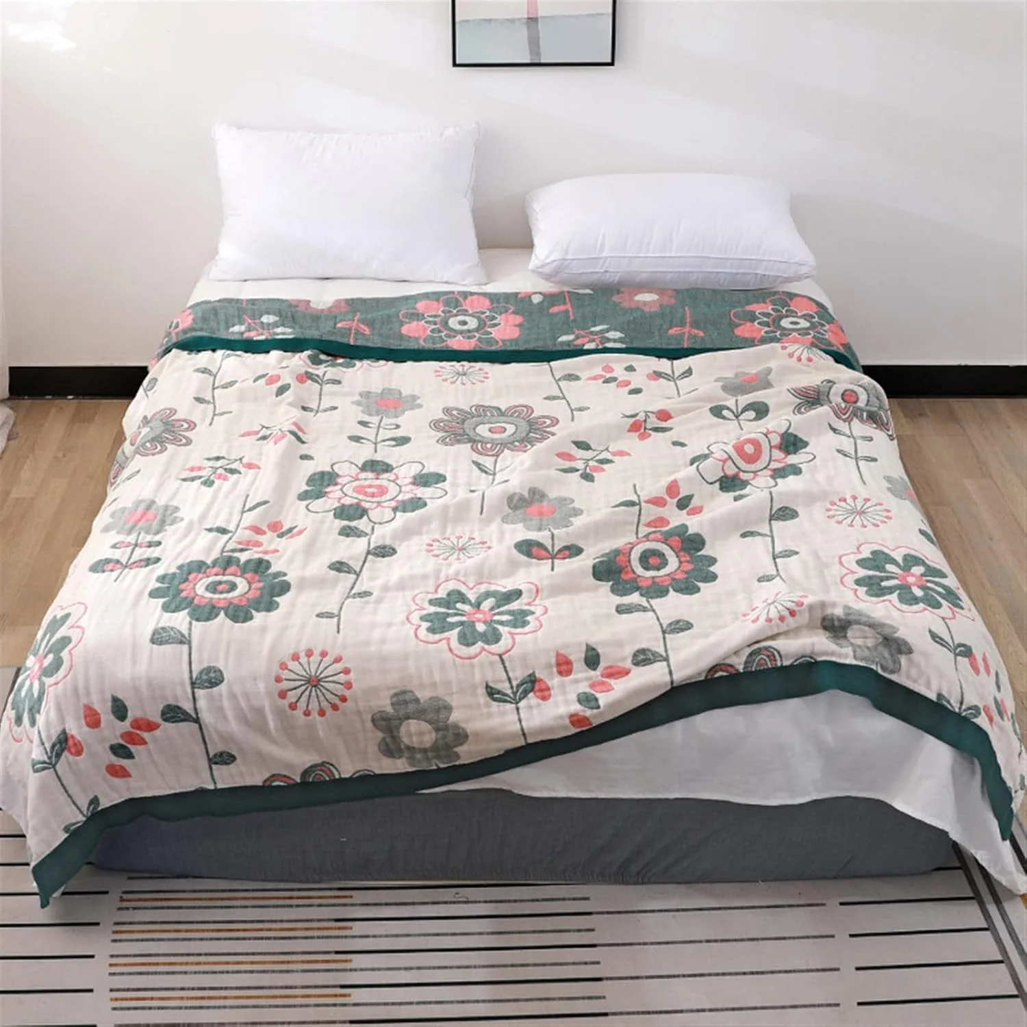 پتو تیاندیافوای، رو تختی نخی، مناسب یکنفره و دونفره، لحاف خنک تابستانی، پتوی سبک و نرم مناسب چرت زدن، طرح گل (۱۵۰x۲۰۰ سانتیمتر) پتو تیاندیافوای، رو تختی نخی، مناسب یکنفره و دونفره، لحاف خنک تابستانی، پتوی سبک و نرم مناسب چرت زدن، طرح گل (۱۵۰x۲۰۰ سانتیمتر)