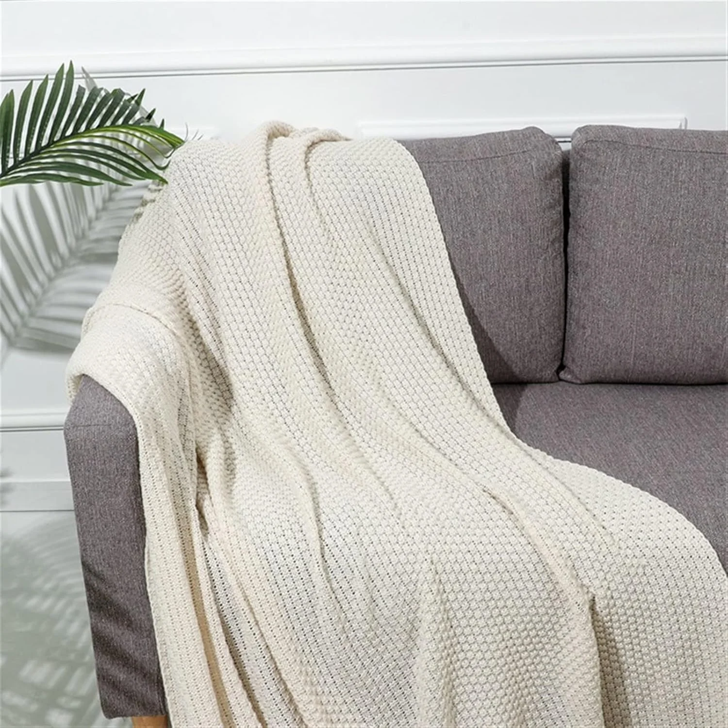 پتو مبل TIANDFY، روکش پتو، پتو برای چرت زدن در دفتر، شال، پتو پشمی بافتنی، پتو منگوله دار مناسب اوقات فراغت و تهویه هوا پتو مبل TIANDFY، روکش پتو، پتو برای چرت زدن در دفتر، شال، پتو پشمی بافتنی، پتو منگوله دار مناسب اوقات فراغت و تهویه هوا