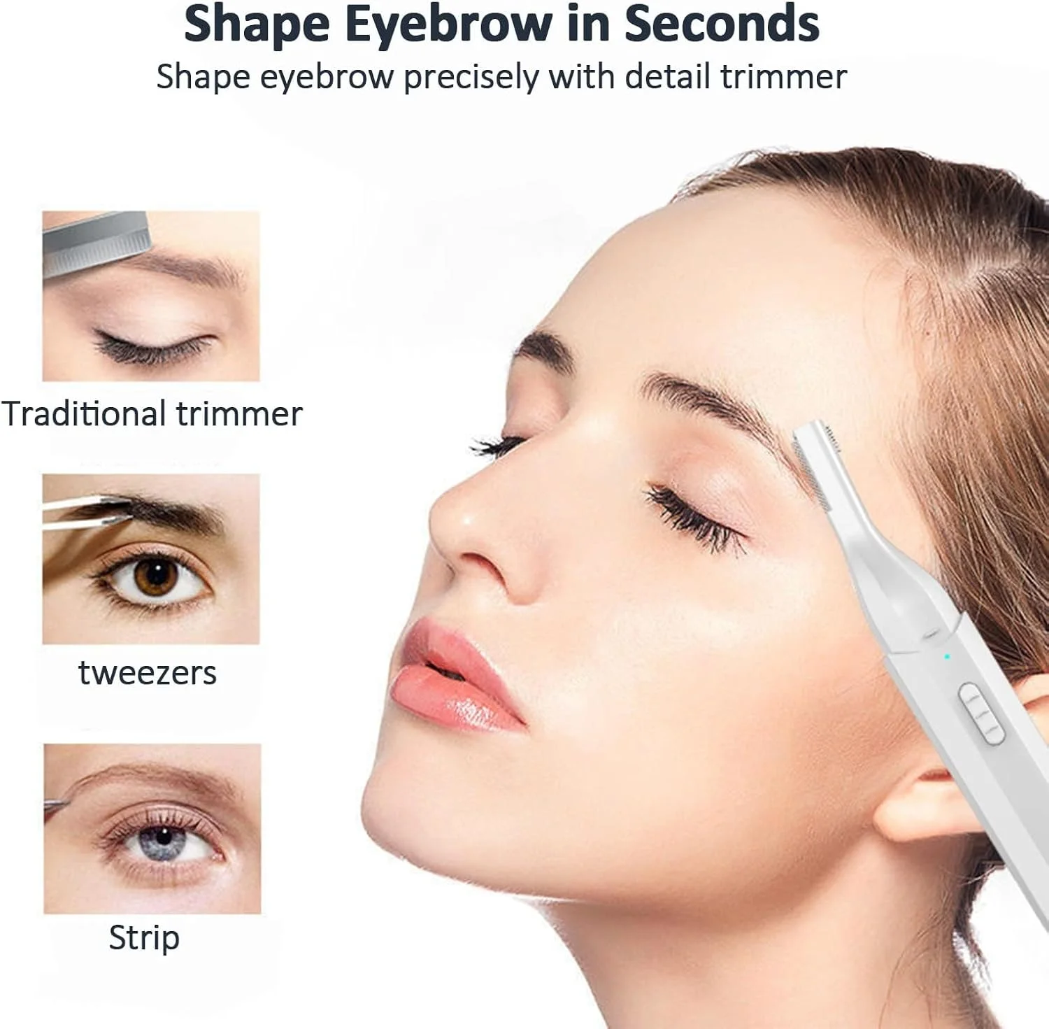 موبر ابرو Azonee، تیغ های برقی بدون درد، با تریمر جزئیات، موبر صورت برای زنان، شیورهای بی عیب و نقص برای زنان و مردان، صورت، بدن، بازوها، پاها موبر ابرو Azonee، تیغ های برقی بدون درد، با تریمر جزئیات، موبر صورت برای زنان، شیورهای بی عیب و نقص برای زنان و مردان، صورت، بدن، بازوها، پاها