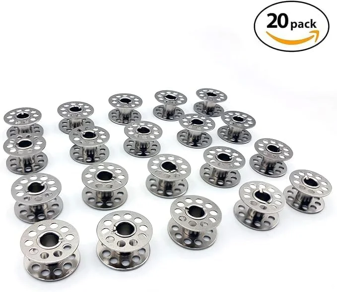 Bobbins, Metal Bobbins, 20PCS Bobbins for Sewing Machine, Premium Bobbins for Brother/Singer/BabyLock Sewing Machine/janome,Standard Size Sewing Machine Bobbins, Sewing Machine Accessories Bobbins, Metal Bobbins, 20PCS Bobbins for Sewing Machine, Premium Bobbins for Brother/Singer/BabyLock Sewing Machine/janome,Standard Size Sewing Machine Bobbins, Sewing Machine Accessories