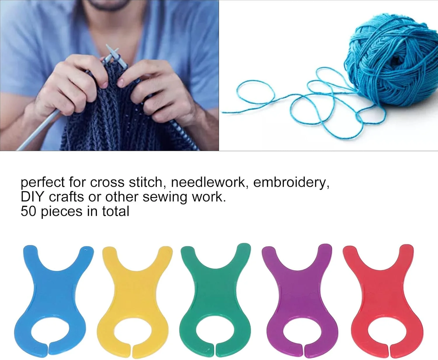 50 Pieces Large Yarn Bobbins Spool, Thread Knitting Sewing Crochet Winder Tool, Cross Stitch Bobbin Organizer Thread Holder for Weaving Sewing Craft 50 Pieces Large Yarn Bobbins Spool, Thread Knitting Sewing Crochet Winder Tool, Cross Stitch Bobbin Organizer Thread Holder for Weaving Sewing Craft