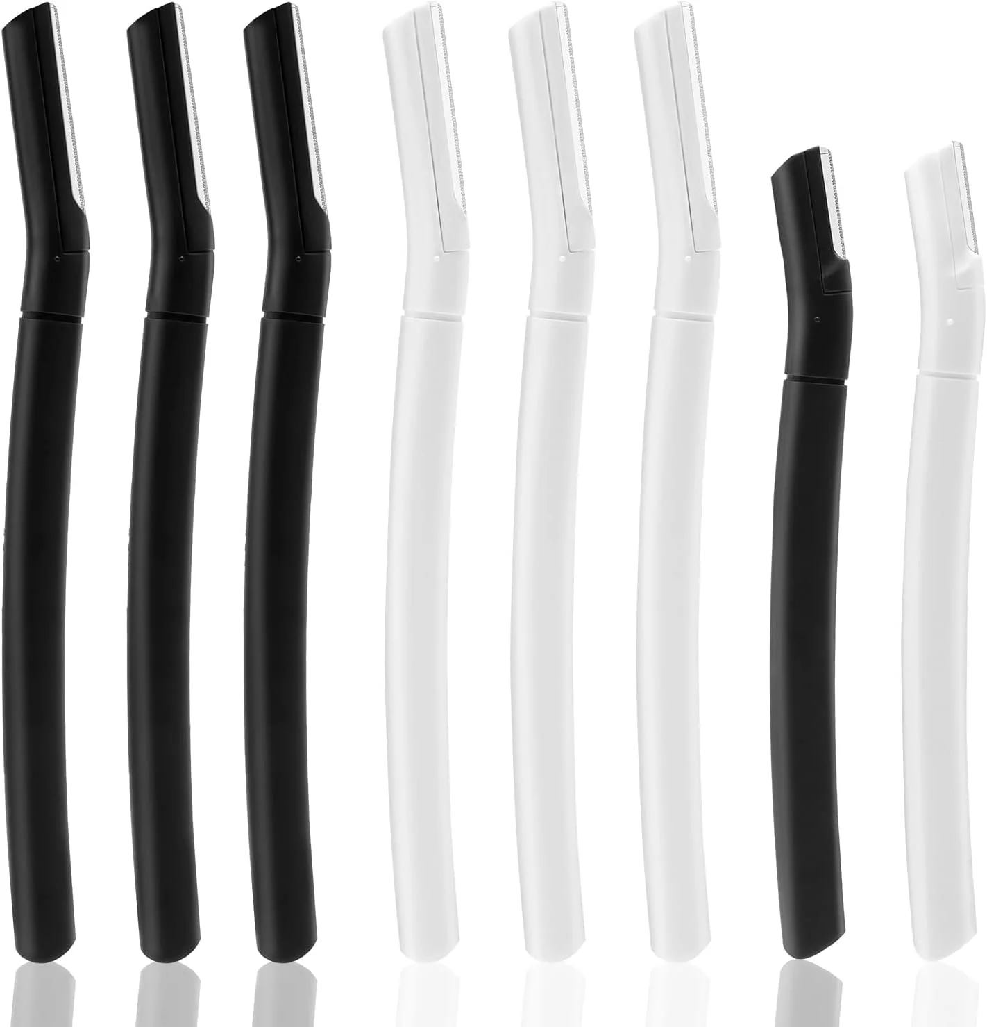 تیغ ابرو و صورت 8 عددی، تیغ های حرفه ای صورت برای موهای صورت زنان، اصلاح کننده ابرو، از بین بردن کرک هلو، درماپلنر برای لایه برداری و شاداب کردن پوست (سفید، سیاه) تیغ ابرو و صورت 8 عددی، تیغ های حرفه ای صورت برای موهای صورت زنان، اصلاح کننده ابرو، از بین بردن کرک هلو، درماپلنر برای لایه برداری و شاداب کردن پوست (سفید، سیاه)