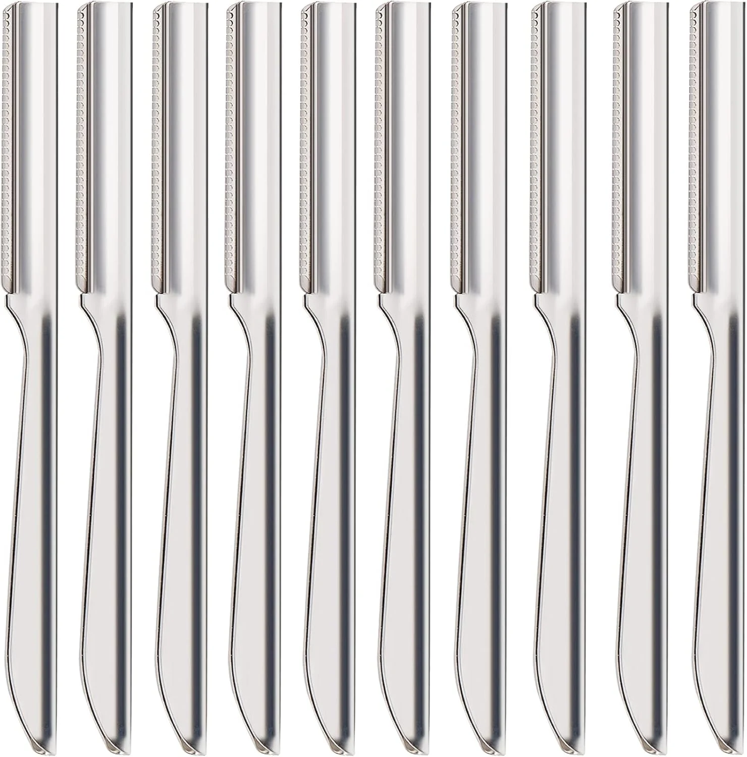 تیغ ابرو زنانه 10 عددی، تیغ درماپلنینگ از بین برنده کرک هلو، اصلاح کننده ابرو، تیغ صورت، کمک به صاف شدن پوست، استیل ضد زنگ نقره ای تیغ ابرو زنانه 10 عددی، تیغ درماپلنینگ از بین برنده کرک هلو، اصلاح کننده ابرو، تیغ صورت، کمک به صاف شدن پوست، استیل ضد زنگ نقره ای