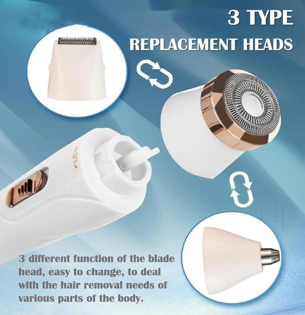 دستگاه موبر صورت 3 در 1 زنانه - موزن ابرو و بینی قابل شارژ، تیغ صورت برقی برای پوست های حساس، لب بالا، بیکینی، زیر بغل، پاها دستگاه موبر صورت 3 در 1 زنانه - موزن ابرو و بینی قابل شارژ، تیغ صورت برقی برای پوست های حساس، لب بالا، بیکینی، زیر بغل، پاها