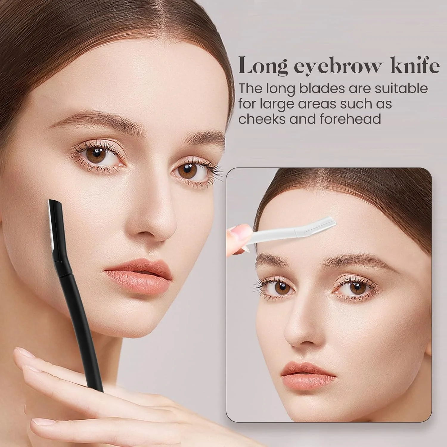 تیغ ابرو و صورت 8 عددی، تیغ های حرفه ای صورت برای موهای صورت زنان، اصلاح کننده ابرو، از بین بردن کرک هلو، درماپلنر برای لایه برداری و شاداب کردن پوست (سفید، سیاه) تیغ ابرو و صورت 8 عددی، تیغ های حرفه ای صورت برای موهای صورت زنان، اصلاح کننده ابرو، از بین بردن کرک هلو، درماپلنر برای لایه برداری و شاداب کردن پوست (سفید، سیاه)