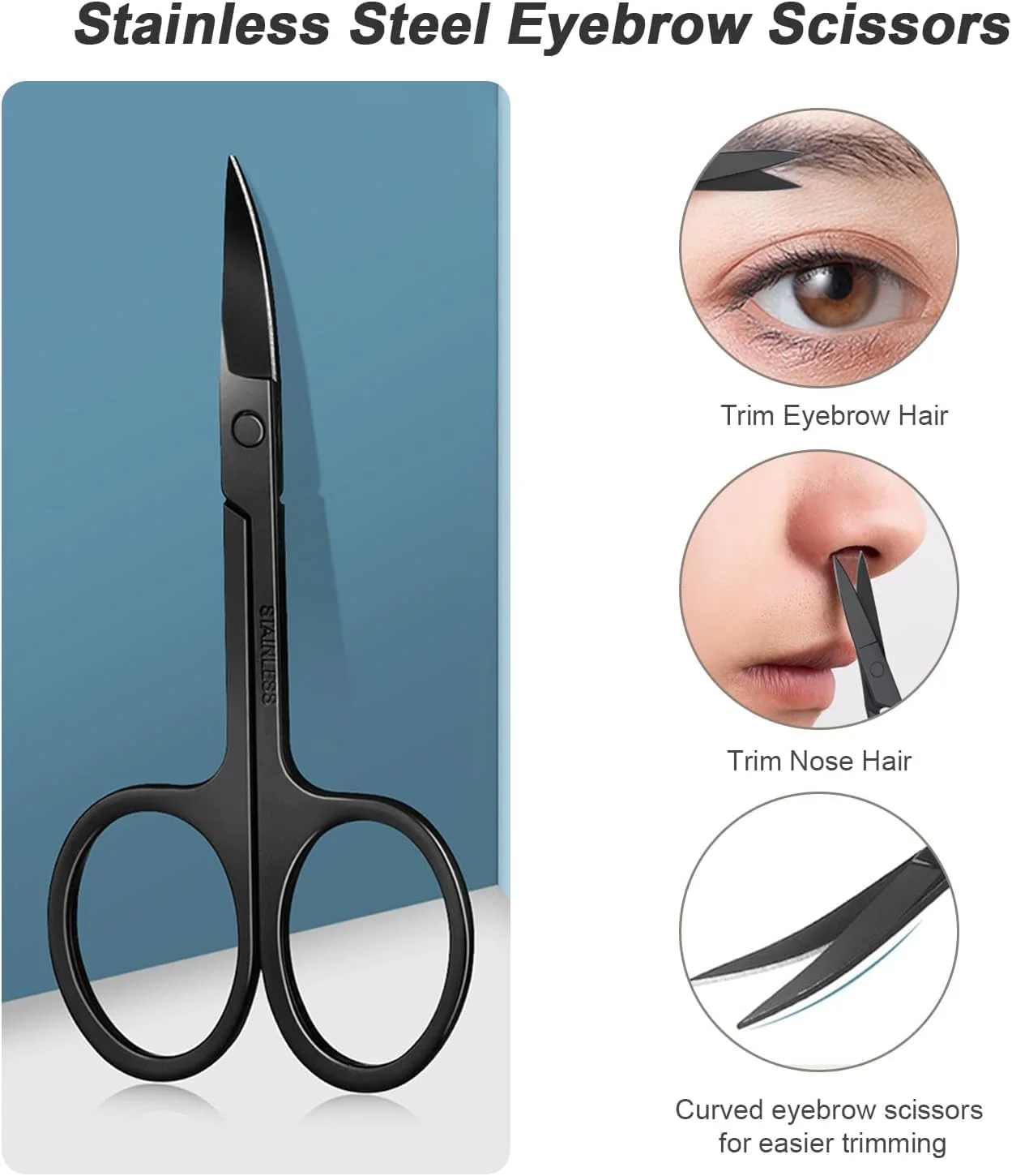 ست مرتب کننده ابرو 5 در 1 برای زنان و مردان، ست حرفه ای حالت دهنده ابرو با تیغ ابرو، موچین اریب، قیچی، برس و شانه، ابزارهای دقیق برای ابروهای بی نقص ست مرتب کننده ابرو 5 در 1 برای زنان و مردان، ست حرفه ای حالت دهنده ابرو با تیغ ابرو، موچین اریب، قیچی، برس و شانه، ابزارهای دقیق برای ابروهای بی نقص