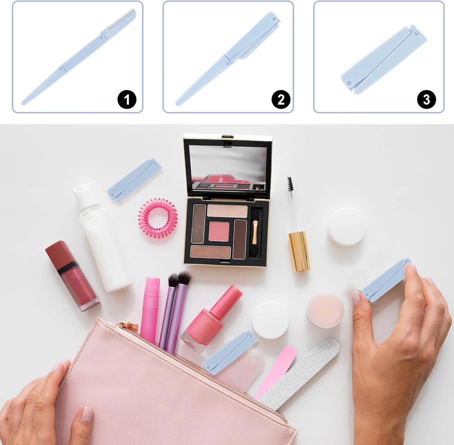 ست 9 عددی تیغ اصلاح صورت زنانه - حالت دهنده ابرو، تیغه های درماپلنینگ و موزن صورت با روکش محافظ برای اصلاح صاف و دقیق ست 9 عددی تیغ اصلاح صورت زنانه - حالت دهنده ابرو، تیغه های درماپلنینگ و موزن صورت با روکش محافظ برای اصلاح صاف و دقیق