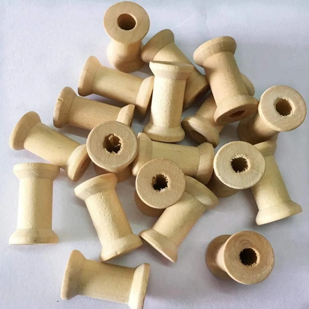 20 عدد قرقره نخ چوبی خالی 16mm x 27mm برای نخ دندان، گلدوزی، نخ خیاطی، روبان، سازماندهی نخ ماهیگیری، رنگ چوب طبیعی 20 عدد قرقره نخ چوبی خالی 16mm x 27mm برای نخ دندان، گلدوزی، نخ خیاطی، روبان، سازماندهی نخ ماهیگیری، رنگ چوب طبیعی