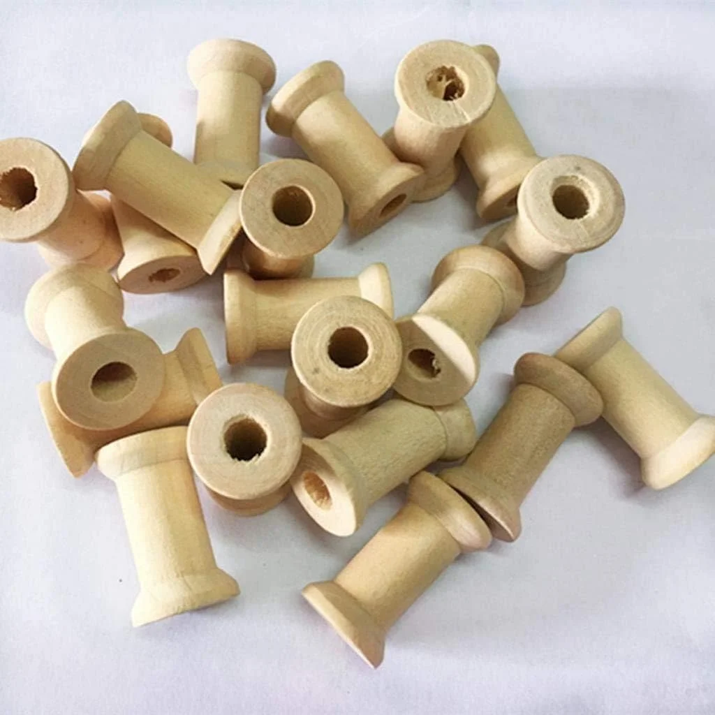 20 عدد قرقره نخ چوبی خالی 16mm x 27mm برای نخ دندان، گلدوزی، نخ خیاطی، روبان، سازماندهی نخ ماهیگیری، رنگ چوب طبیعی 20 عدد قرقره نخ چوبی خالی 16mm x 27mm برای نخ دندان، گلدوزی، نخ خیاطی، روبان، سازماندهی نخ ماهیگیری، رنگ چوب طبیعی