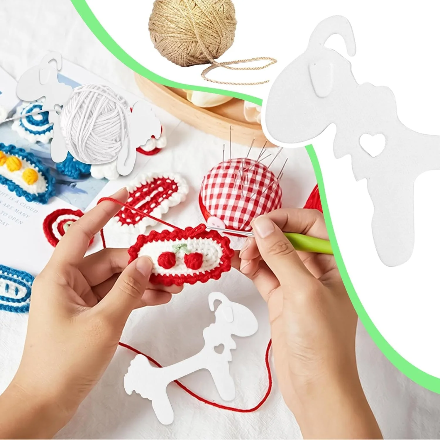 بوبین نخ گلدوزی - ابزار نگهدارنده نخ پشمی - نگهدارنده نخ پشمی طرح گوسفند برای استودیوهای خلاقیت، پروژه های لحاف دوزی، خیاط ها، مسافرت، سازندگان لباس خانگی